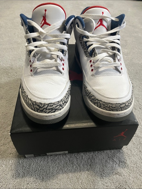 Jordan Other - Jordan 3 True Blue - White/Red/Blue Retro Elephant Print Sneakers